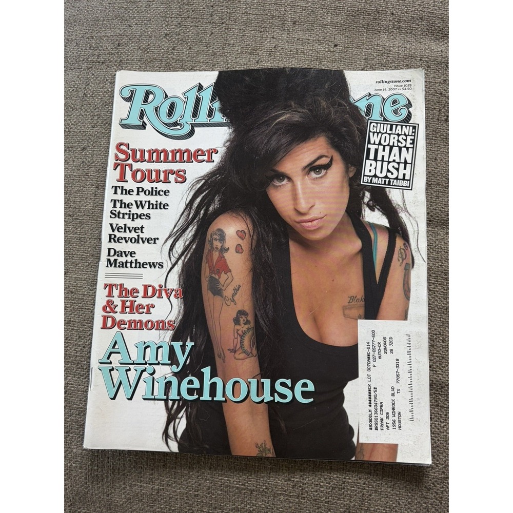 Y2k Vintage Rolling Stone Magazine Issue 1028 June 14 2007 Amy Winehouse Music